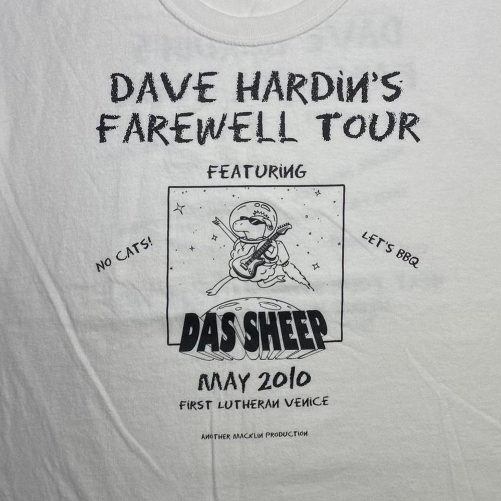 Dave Hardin's farewell tour x Venice California music shirt